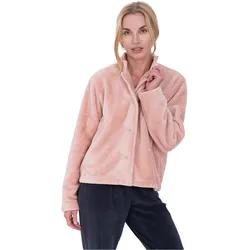 Damenbademantel WEWO FASHION "6603" Gr. 48, rosa (rose), L:61cm in Gr. 48, Wellsoft-Microfaser, Hausmäntel, unübertroffen kuschelig