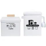 Hti-Living Aufbewahrungsbox 16 cm 2-tlg. weiß