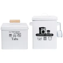Hti-Living Aufbewahrungsbox 16 cm 2-tlg. weiß