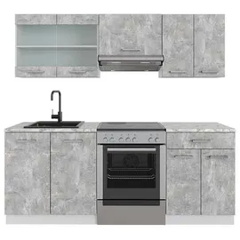 Vicco R-Line, Küchenzeile KÜCHENBLOCK EINBAU Beton