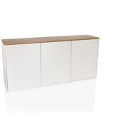hjh living Sideboard KELO S - Weiß/Eiche