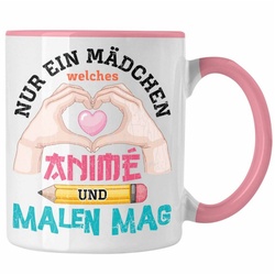 Trendation Tasse Trendation – Anime Tasse Geschenk Spruch Kaffeetasse Geschenke Deko Anme Fan Spruch rosa
