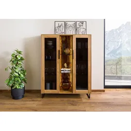 MASSIVMOEBEL24.DE Highboard 112 x 145 x 43 cm Beige