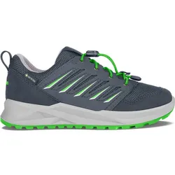 LOWA Kinder Multifunktionsschuhe AXOS GTX LO, STAHLBLAU/LIMONE, 35