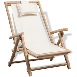 vidaXL Gartenstuhl 71,5 x 93,5 x 91 cm weiß klappbar