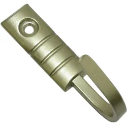 Raffhaken GARDINIA "Geo" Gr. 1, grau (messingfarben), L:2,5cm, Raffhalter, zum Raffen und Drapieren