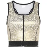 LASCANA ACTIVE Crop-Top Damen gold, weiß Gr.XS (32/34)