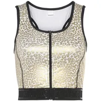 LASCANA Crop-Top Gold/Weiß XS