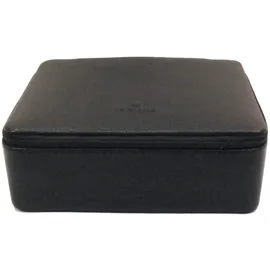 Windrose Uhrenbox Beluga aus Leder Schwarz