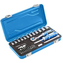 Hogert Technik Werkzeugset HT1R485 Werkzeugsatz,Steckschlüsselsatz,Werkzeug Set,Werkzeug Kit