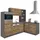 kochstation Winkelküche KS-Samos L-Form 230 x 170 cm braun