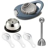 6 Stück Eierschneider Set, 1 Eieröffner Und 3 Eiertrenner, 1 Edelstahl Eierköpfer Und 1 Eierstecher Eipicker, Ideal Für Küche, Frühstück Und Esszimmer (Spülmaschinenfest)