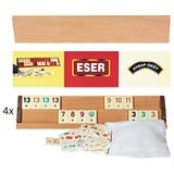 Eser Spielesammlung Okey, Rummikub, Melamin Steine, wahlweise Vollholz oder Kunststoffbretter