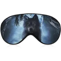 Wolf Alone Schlafmaske mit stürmischem Himmel, für Männer, Frauen, Teenager, Kinder, Nachtschlaf, Augenschattenabdeckung, Komfort für Reisen, Yoga, Nickerchen