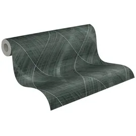 A.S. Création Vliestapete Rautenmuster 53 cm x 10 m 0 g Grün/Schwarz 388242