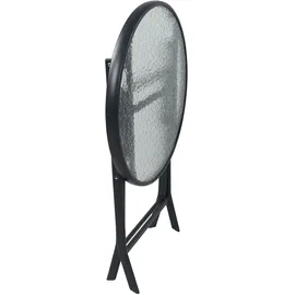 VCM Bistrotisch 55 cm Ø schwarz/rot