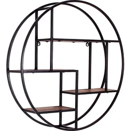 SIT Möbel Panama Wandregal 75 x 20 x 75 cm Schwarz