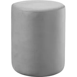 Polsterhocker MAINTAL "Wiesenblick", silber, B:40cm H:50cm T:40cm, Hocker, Hocker rund, merhfach einsetzbar