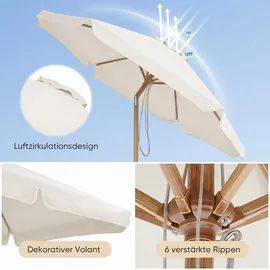Sekey Sonnenschirm Ø 200 cm Weiß