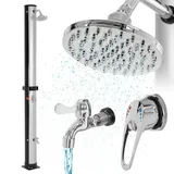 ML-Design Solardusche Silber-Schwarz 217,5 cm