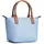 Tommy Hilfiger Popette Mini Tote Umhängetasche Textil Well Water/Silver