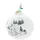 Brubaker Premium Weihnachtskugel - Tannenbaum Schnee Landschaft mit Schlitten Porzellan Figur - Türkis Schimmernde Glitzer Kugel Weiß - 10 cm Baumkugel aus Glas - Handarbeit - Weihnachtsbaumkugel