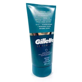 Gillette Body&Intimate 2in1 Shave Cream Rasierprodukt mit Reinigungsemulsion für die Leistengegend für Herren 150 ml