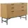 SalesFever Kommode 120 x 80 x 40 cm Beige / Schwarz
