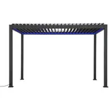 gardenson Pergola Mirador Deluxe Anthrazit m.LED ca. 400x300 cm