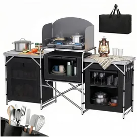 Sekey Campingküche Faltbar Schwarz