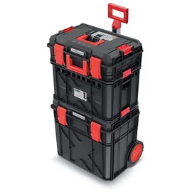 Prosperplast X Block Werkzeugkasten Set 3in1 rot|schwarz