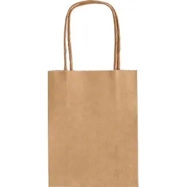 Folia Papiertüten S, aus 125g/m2 Kraftpapier, 20 Stück, 12x15x5,5cm, natur