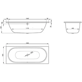 Bette Starlet Rechteckbadewanne 65 x 160 cm (2540-000)