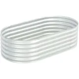 vidaXL Garten-Hochbeet verzinkter Stahl 160 x 80 x 44 cm Silber