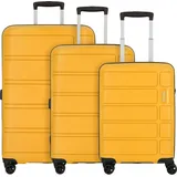 American Tourister summer splash 4 Rollen Kofferset 3-teilig honey yellow