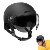 Motorradhelm Erwachsene, Jethelm Mit Visier, Multifunktional Offener Helm Motorrad, Maximale Verkehrssicherheit, Robust & Komfortabel, Ideal Für Motoroller, Cruiser Chopper Moped Scooter