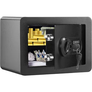 Vevor Safe Tresor 0,5 Kubikfuß, Möbeltresor mit Feuerfester Geldtasche, Passwort & Schlüssel Digitaler Heimtresor Herausnehmbares Regal, Innenschrank, Wandtresor für Bargeld, Schmuck, Dokumente usw.