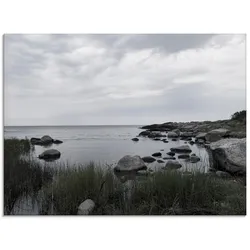 Artland Glasbild »Einsame Bucht am Meer«, Gewässer, (1 St.), in verschiedenen Größen Artland Farbe Bild(er): grau