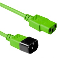 Act Powercord C13 - C14 green 0.3 m