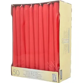 Papstar Leuchterkerzen 25 cm rot 100 St.