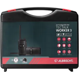 Albrecht Tectalk Worker 3 2er KOFFERSET Funkgerät Schwarz