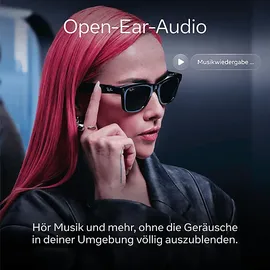 Meta Ray-Ban Meta Wayfarer Groß (Gen 2) – Schwarz glänzend, Gläser: Grün AI Glasses