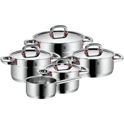 Topf-Set WMF "Premium One" Töpfe rot (edelstahlfarben, rot) Topfsets induktionsgeeignet