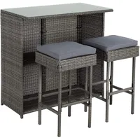 Estexo Gartenbar Set 7-tlg. Grau