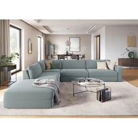 sit&more Ecksofa »Cadabra L-Form«, Breite 356 cm, mit Sitztiefenverstellung blau