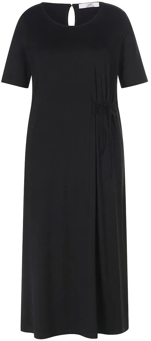 Jersey-Kleid Rundhals-­Ausschnitt Emilia Lay schwarz, 56