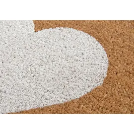 HANSE HOME Kokosmatte 75 x 45 cm Braun/Weiß