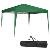 BAKAJI Pavillon, 3 x 3 m, Stoff aus Polyester, Gestell aus Metall, tragbar, für Messe, Markt, Garten, Außenbereich (grün)