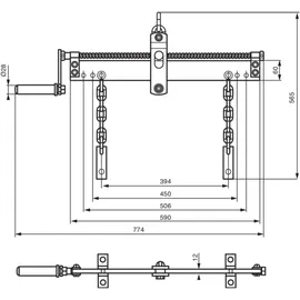 BAHCO Werkstattkran Metall bis 680 kg