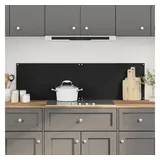 vidaXL Küchenrückwände 2 Stk. Schwarz 70x50 cm Hartglas